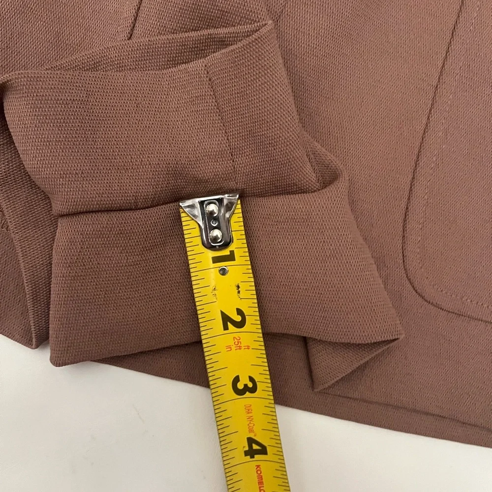 Aritzia Wilfred Boissier Short High Waisted Classic Trouser Brown Tan Size Small - Picture 8 of 9